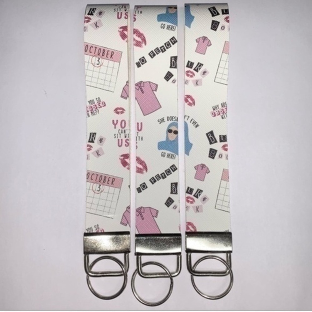 Mean Girls Movie So Fetch faux leather wristlet keychain new